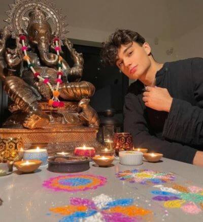 Kai Knight celebrating Diwali